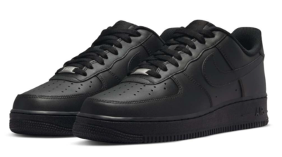 #ad Nike Air Force 1 Low #x27;07 Triple Black Mens Black Sports Sneaker CW2288 001 $123.50