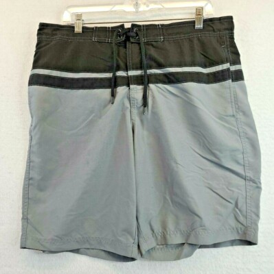 Roundtree & Yorke Gray Swim Trunks Board Shorts 36 Waist Mens Large