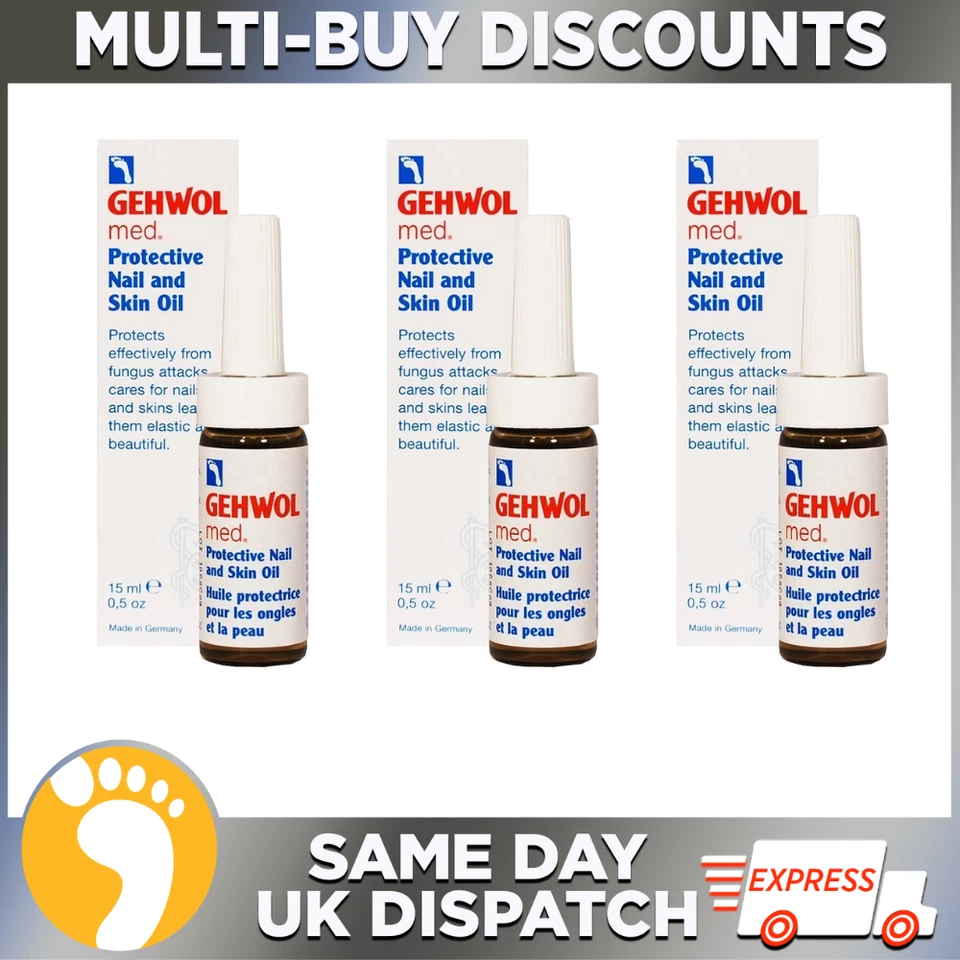 Gehwol Med Protective Nail & Skin Oil 15ml X3 | Restore Brittle & Fragile Nails