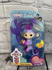 WowWee Fingerlings Baby Monkey Interactive Toy Pet Sydney Purple/Pink 40 Sounds