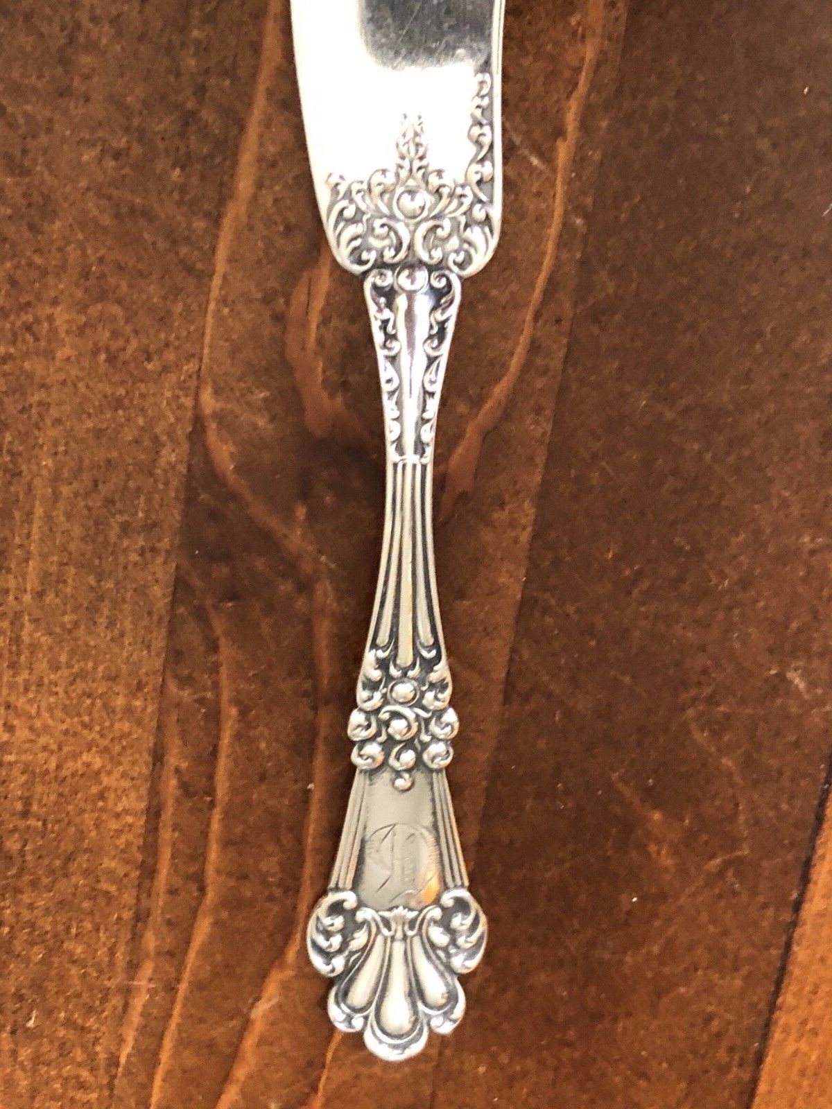 Antique Mechanics Silver Co. Sterling Silver Master Butter Knife Olympia Pattern