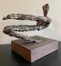 Scarce Vintage JARU MCM Mid Century Modern Brutalist Figure Resin 