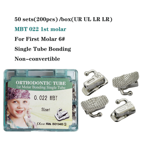 200pcs Dental Orthodontic Buccal Tubes 1st 2nd Molar MBT Roth 022 Bondable Mesh - Picture 37 of 129