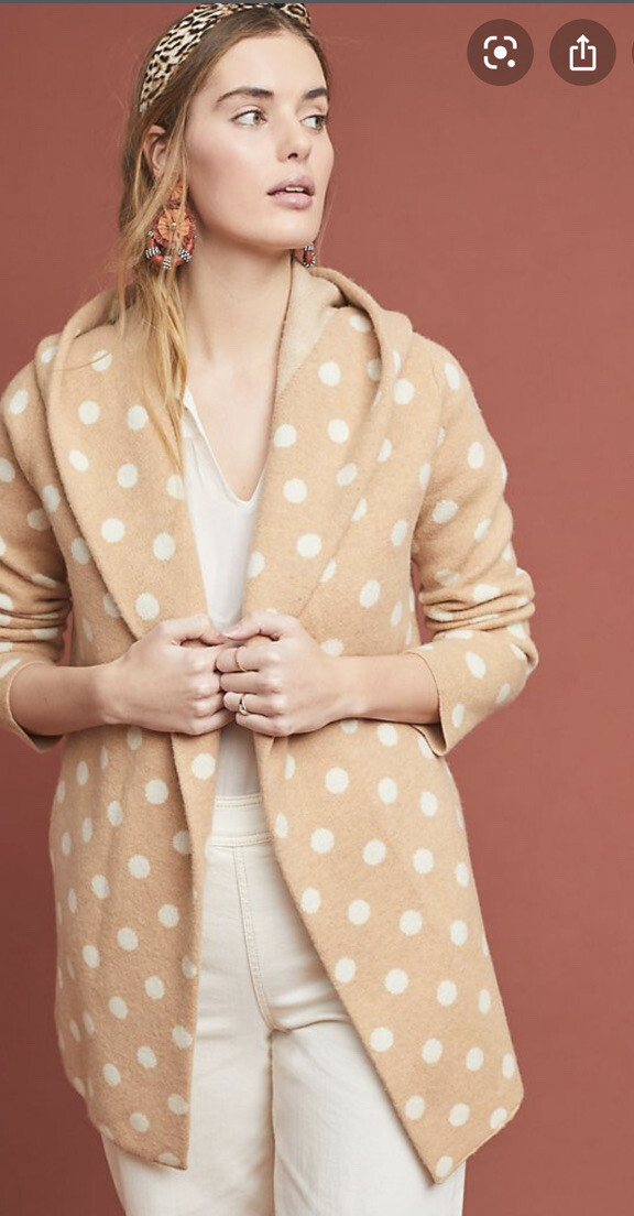 Hooded Sweater Anthropologie Polka Dot Sweater Field Flower Dottie
