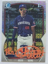 HENDRY CHIVILLI RC SIGNED IP 2023 1ST BOWMAN CHROME PROSPECTS BCP-236 MOJO AUTO