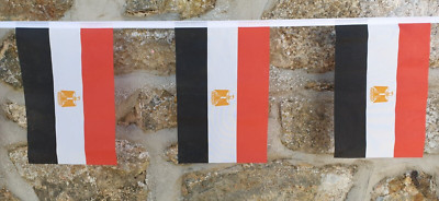 Ägypten Flagge Wimpelkette - 6m mit 20 Fahnen