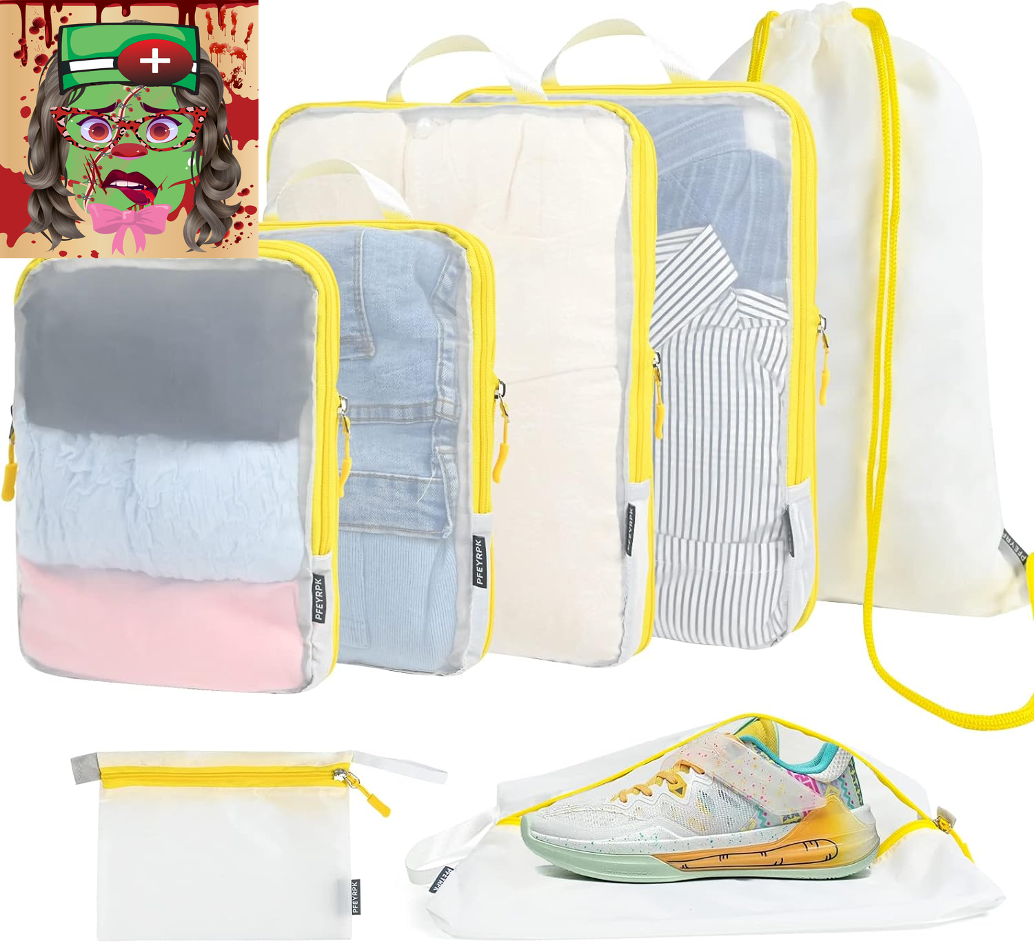 Lightweight Compression Packing Cubes for Suitcases, Compressible Expandable
