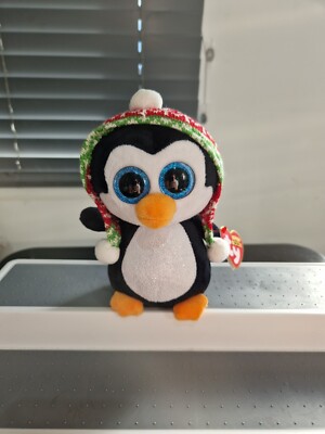  Ty Beanie Boos Penelope der Pinguin 6 Zoll Glitzeraugen 2017 Plüsch
