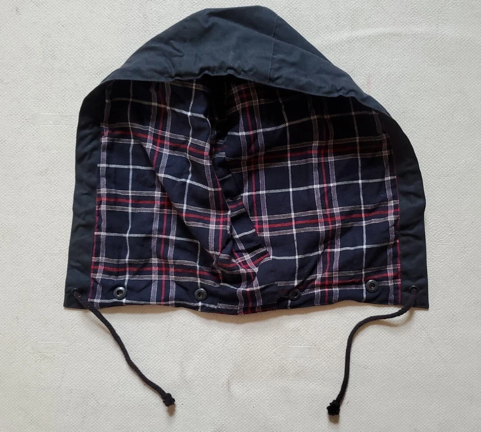 ORVIS WAX HOOD ONE SIZE NAVY BLUE Made in UK - Image 2 of 4