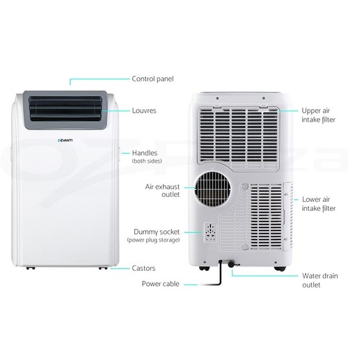 Devanti Portable Air Conditioner Cooling Mobile Fan Cooler Window Kit 12000BTU - Picture 9 of 11