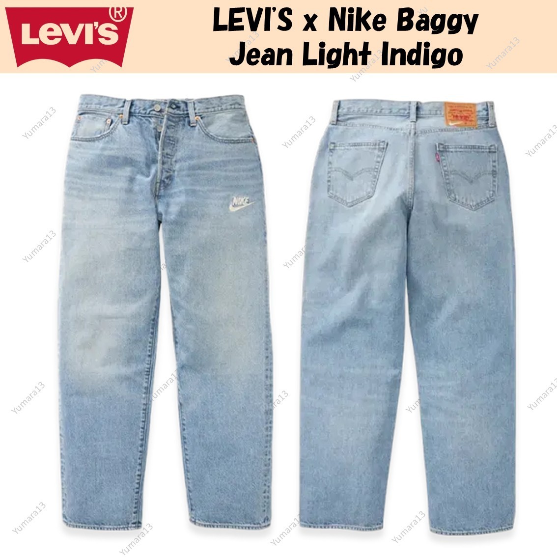 パンツ W34L32LEVI'S x NikeBaggyJean LightIndigo LEVI'S x Nike Baggy Jean Light Indigo | eBay