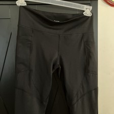 Member's Mark Large Black Compression Ankle Leggings with Pockets