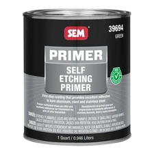 SEM Self Etching Primer, Adheres To Steel & Aluminum, Green, 1 Quart