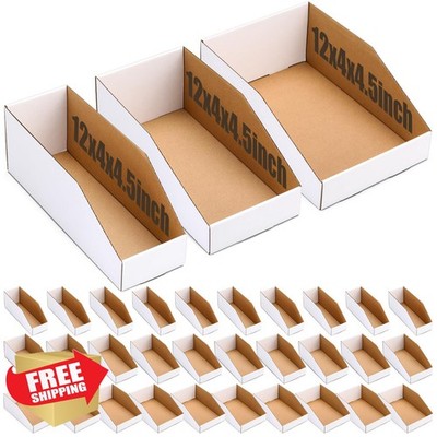 LemonSecret 50 Cardboard Storage Bins Assorted Sizes Pantry Garage Office