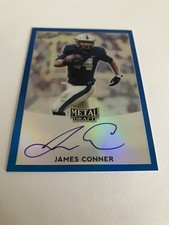 2017 Leaf Metal Draft James Conner Blue On Card Auto Rookie Pitt #BA-JC1 50/50