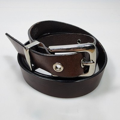 EXPRESS Brown Distressed Leather Dress Belt Made in USA Size  display picture 2