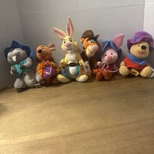 Star Bean Mattel Disney Winnie The Pooh Cowboy Beanbag Plush Lot Of 6 Stuffed