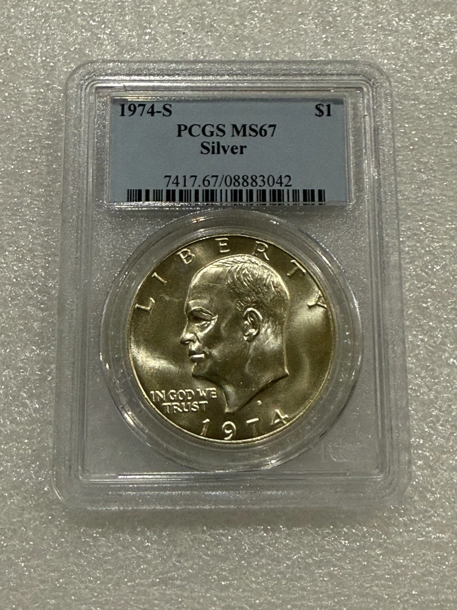 Uncirculated Silver 1974 Eisenhower Dollars (1971-1978) for sale