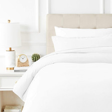 Luxurious 100 Egyptian Cotton King Duvet Cover Set, 600 TC, White