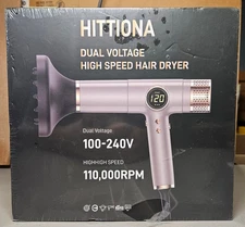 Hittiona Dual Voltage High Speed Hair Dryer- Dual Voltage- New & Sealed!