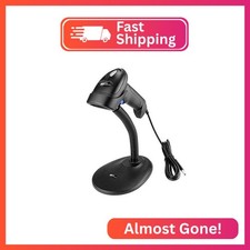 NetumScan Handheld USB 1D Barcode Scanner with Stand, Wired CCD for POS