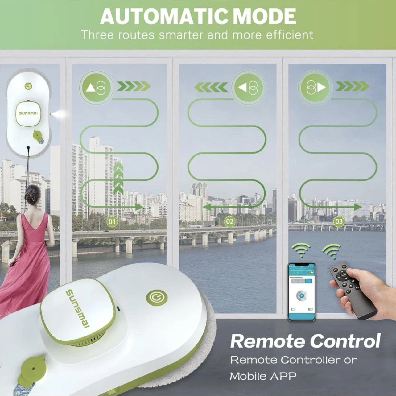 Sunsmai window cleaning robot model number SWLR0002