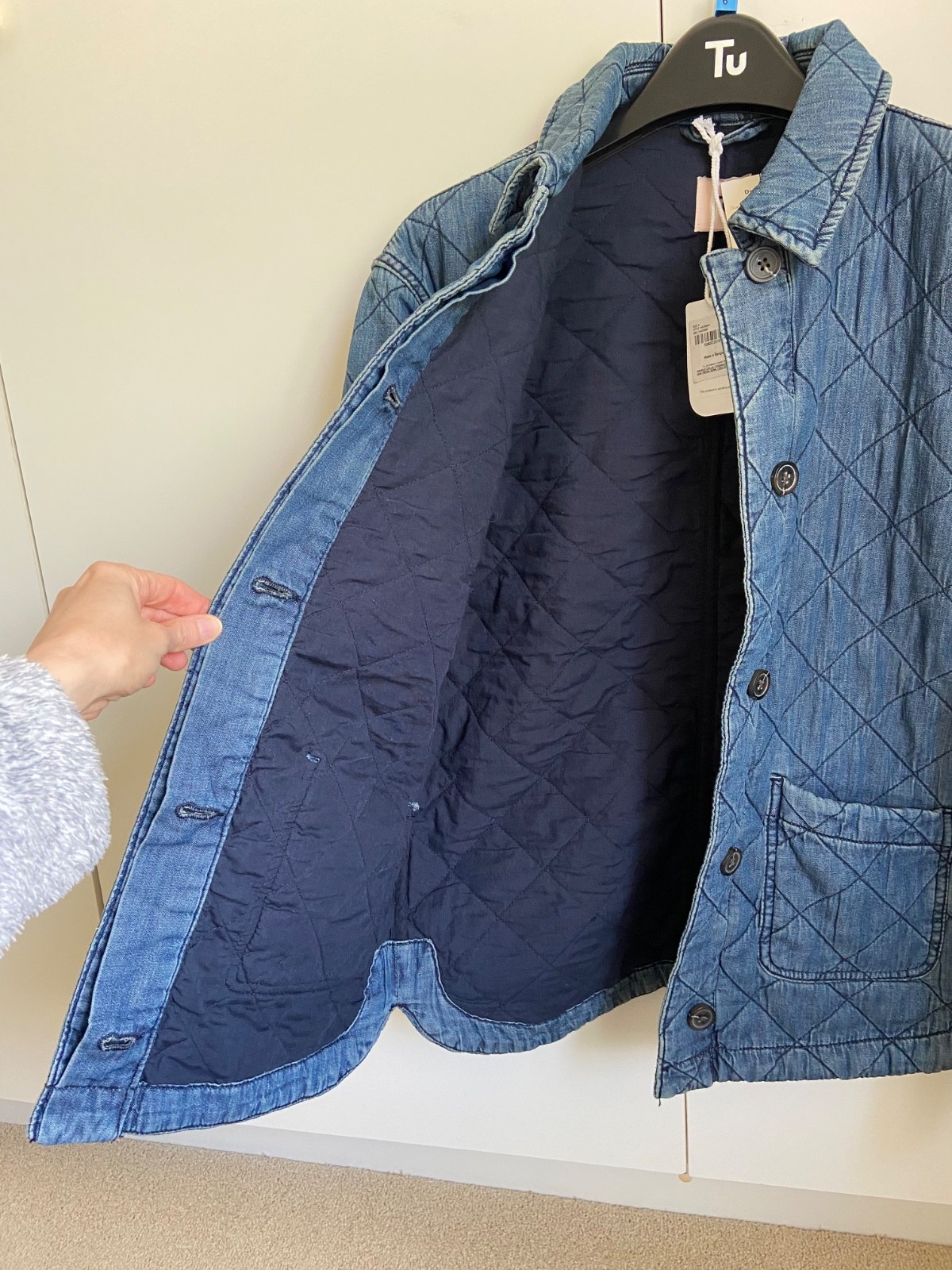 TU Blue Denim Shackets Jacket/Coat Size 6 image 3