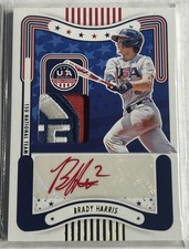 2024 Panini Stars Stripes Baseball Brady Harris Signature Materials Red Ink /25
