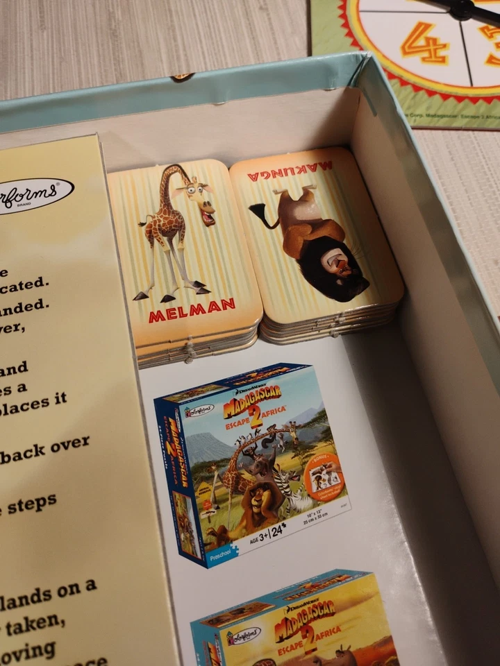 Madagascar 2: Escape to Africa Board Game DreamWorks Missing One Stick On Piece - Image 2 of 4