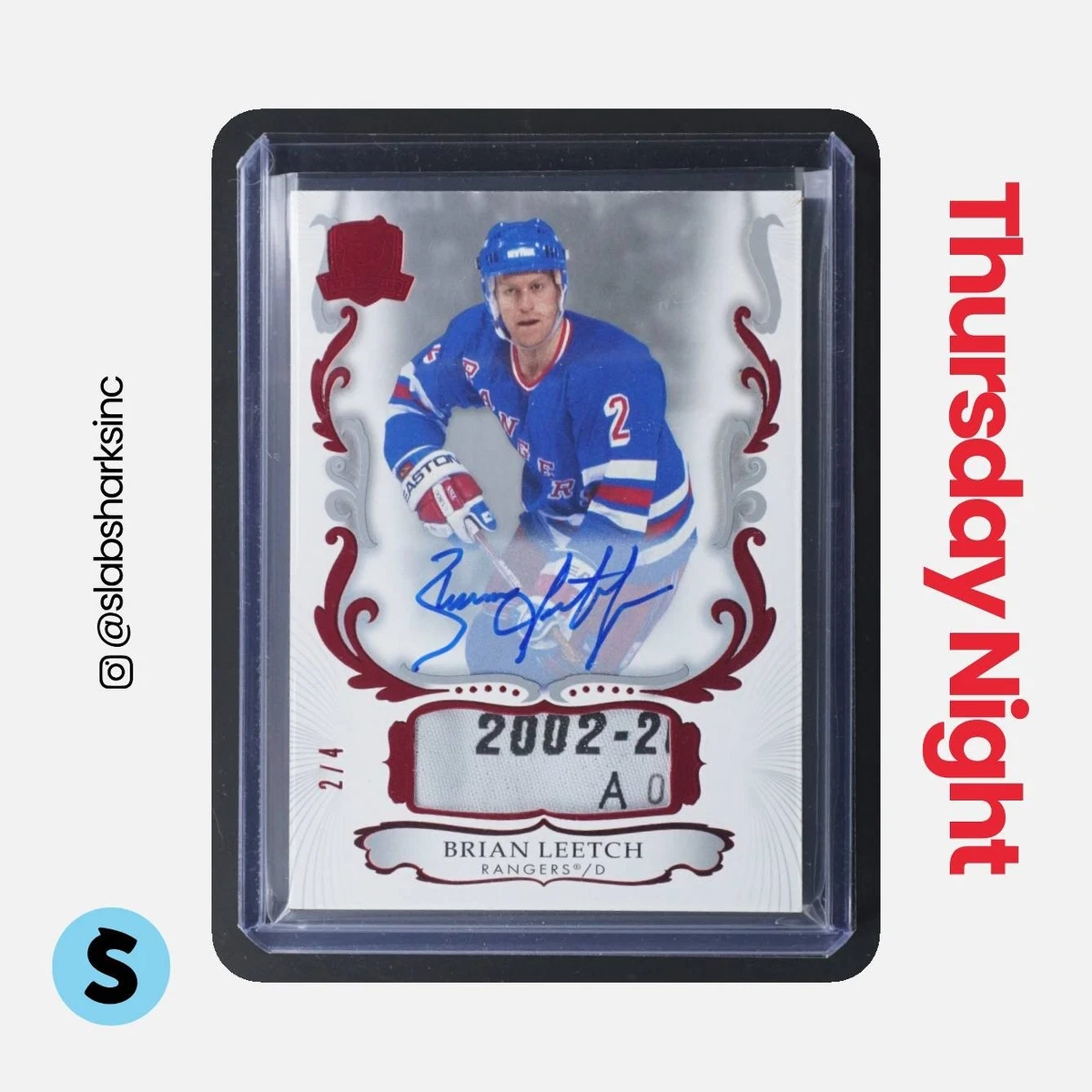 Brian Leetch Ice Hockey Autographed Sports Trading Card Singles