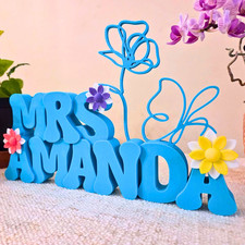 Personalized teacher name plate for desk, perfect teacher appreciation gift