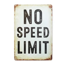 QMARK Vintage Tin Sign Retro Metal Wall Decor Funny Decorations For Man Cave ...