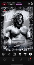 DIGITAL TOPPS WWE SLAM Diesel FINEST 25 SUPER RARE INTIMIDATORS Read