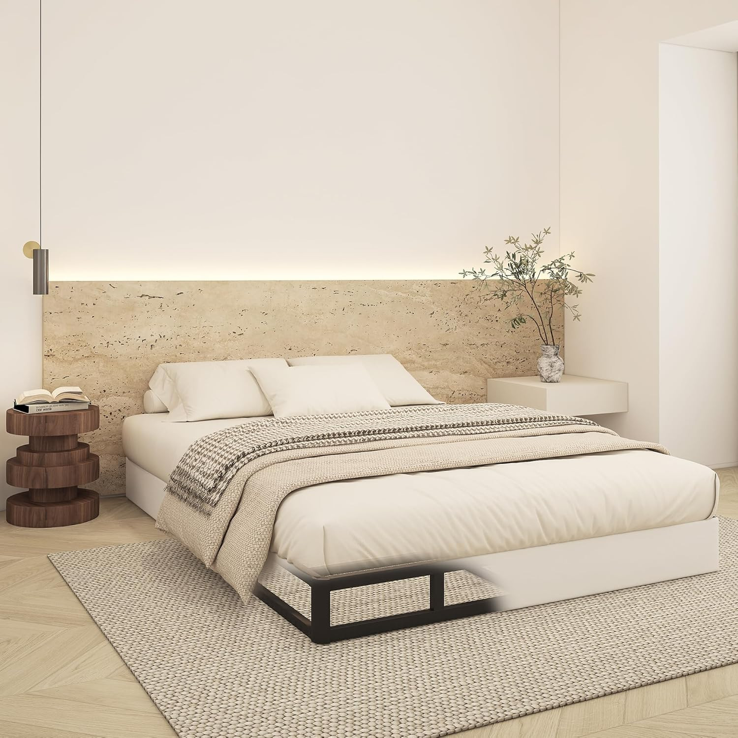 Box Spring Full Size Bed Base 7 Inch High, 3000 LBS Heavy Du