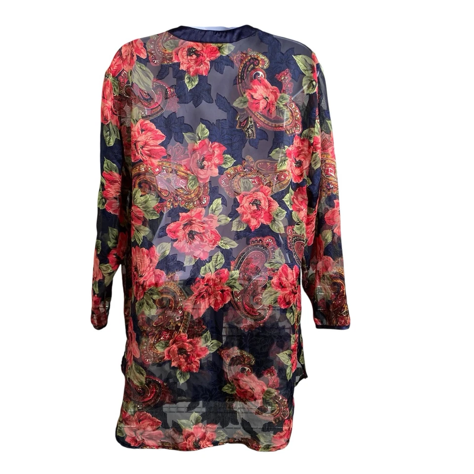 Camisa para dormir vintage Victoria’s Secret etiqueta dorada floral talla S camisón transparente Foto 2 de 4