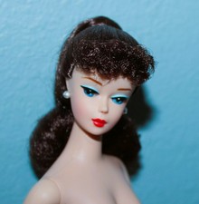 VINTAGE Barbie BUSY GAL 1960's Un-Boxed DOLL REPRODUCTION Ponytail Curly Bangs