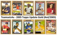 2005 Topps Traded Gold #ed/2005 1-175 * Set Break * Pick Your Card * See Scans