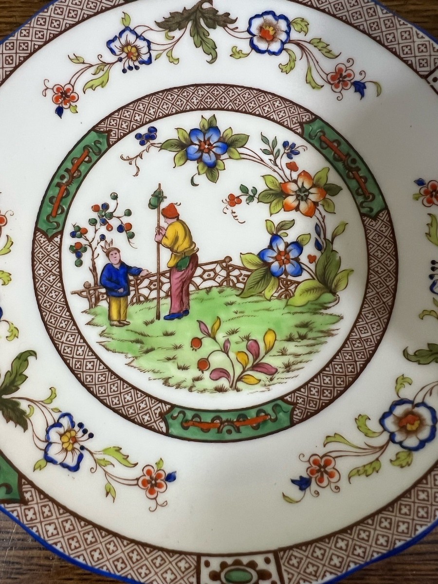 Antique Coalport 1750 AD England Tea Cup & Saucer Unusual Scene | eBay