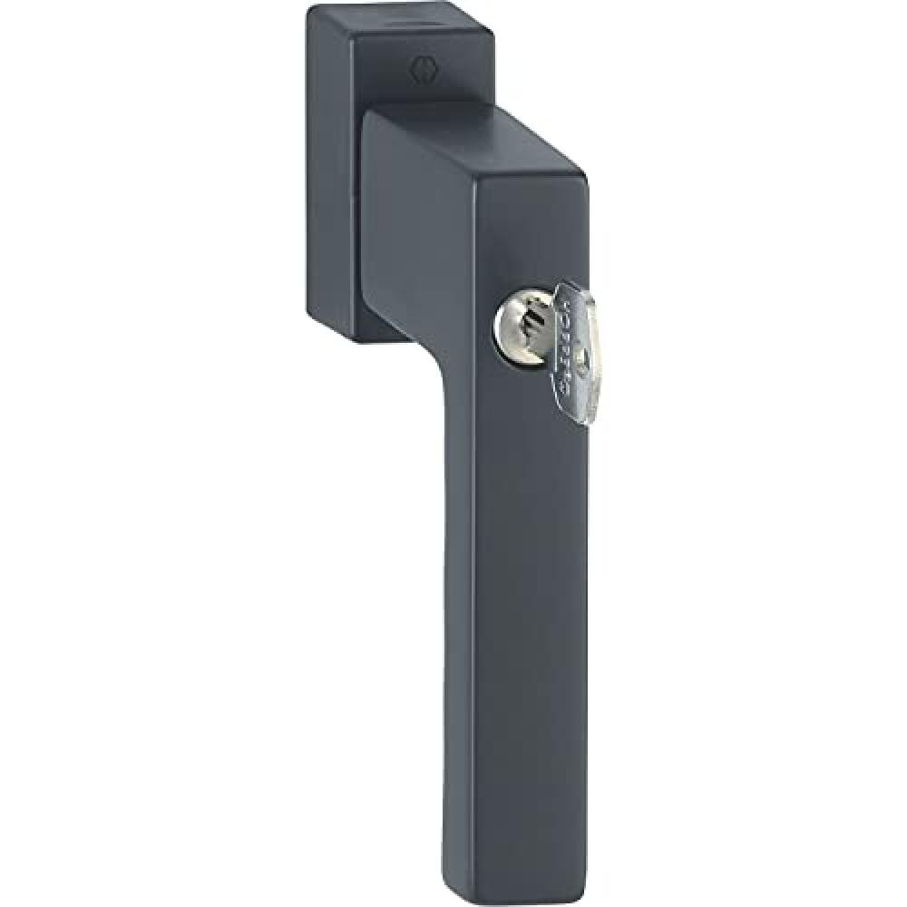 HOPPE TOULON Maniglia Finestra con Chiave Nero Opaco RAL 9714M Secustik