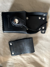 MOTOROLA Leather RADIO Carry Case NTN8381C w/ Belt Clip