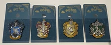 Harry Potter Hogwarts 4 House Crest Pins Official Universal Studios Exclusive 01