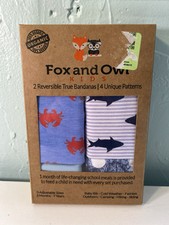 Fox And Owl Kids Reversible Bandanas