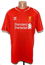LIVERPOOL ENGLAND 2014/2015 HOME FOOTBALL SHIRT WARRIOR SIZE XL ADULT