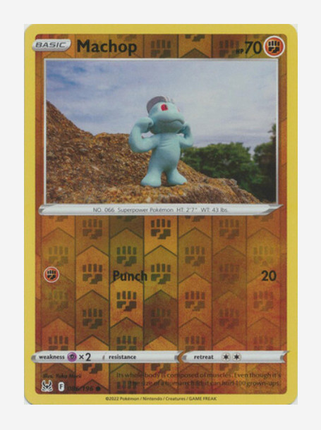 Pokemon - MACHOP - 086/196 - Lost Origin - Reverse Holo - NM/M