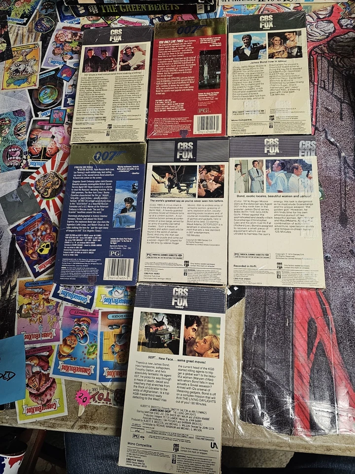James Bond 007 Vhs Lot CBS Fox Mgm Great Condition Tested Working 7 Tapes - Image 3 of 4