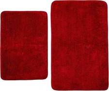 2 Piece Bathroom Rugs and Mats Sets, Soft Bath Mats for Bathroom with Non-Slip