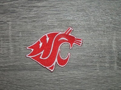 Washington State Cougars WSU WAZZU Embroidered Iron On Patch 3.25'' x 2.5''
