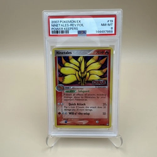 2007 Pokemon EX Power Keepers Ninetales Reverse Holo #19/108 PSA 8