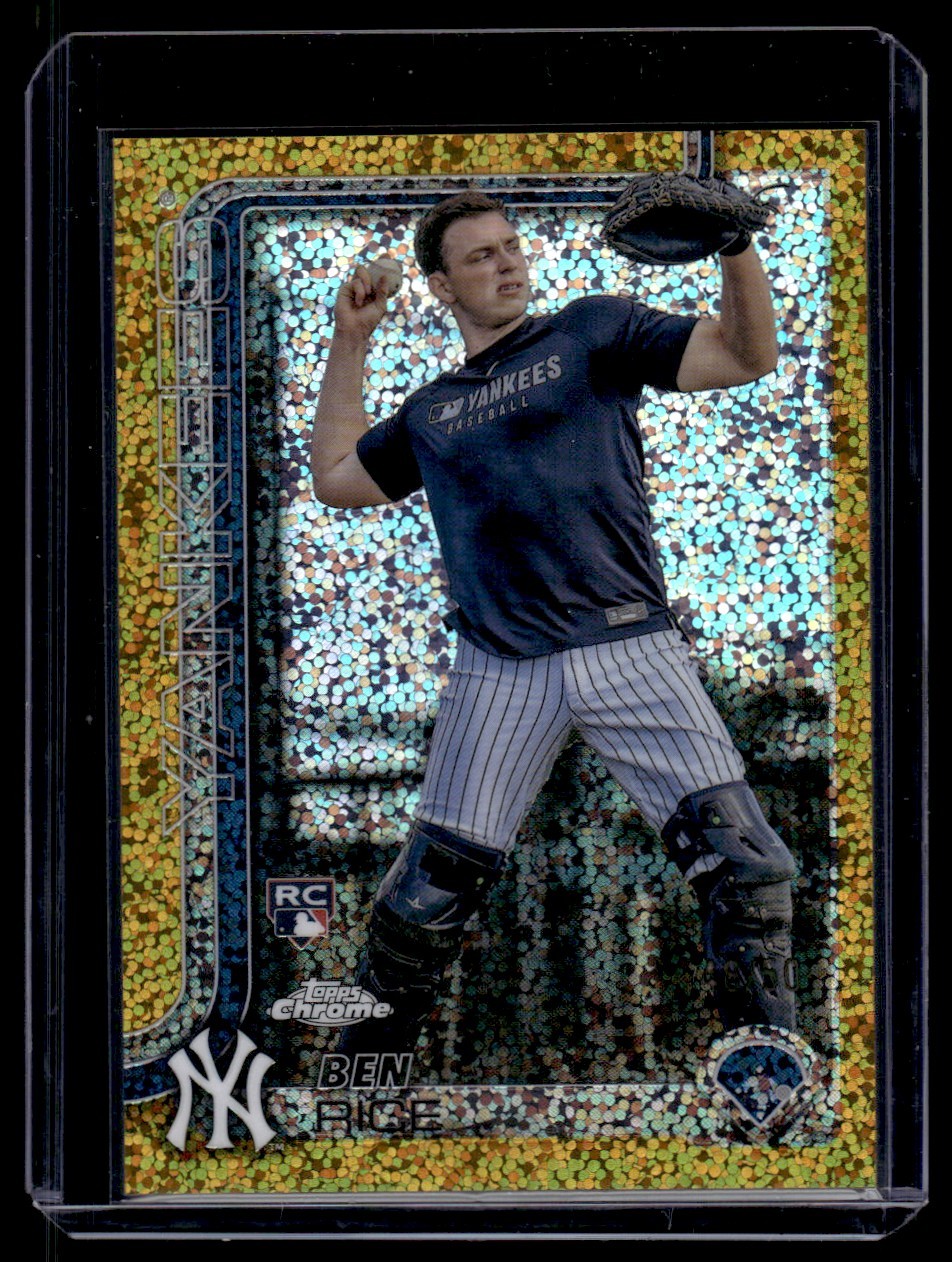 2025 Topps Chrome Gold Speckle Ben Rice RC 32/50 New York Yankees #139