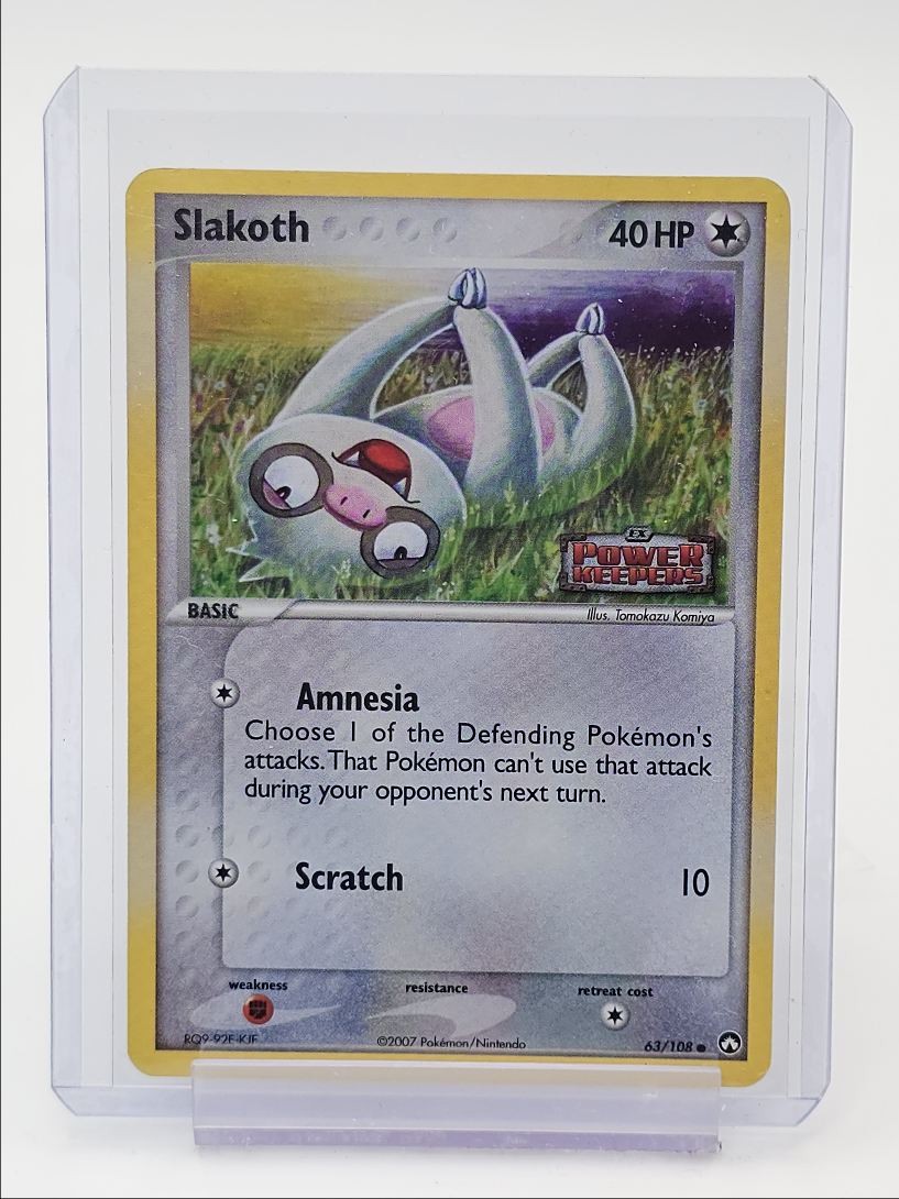 SLAKOTH 2007 POKEMON EX POWER KEEPERS REVERSE HOLO 63/108 Q1048